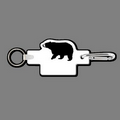 Key Clip W/ Key Ring & Grizzly Bear Key Tag